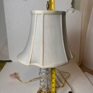 Waterford Polished Brass Trim, Raw Silk Shade